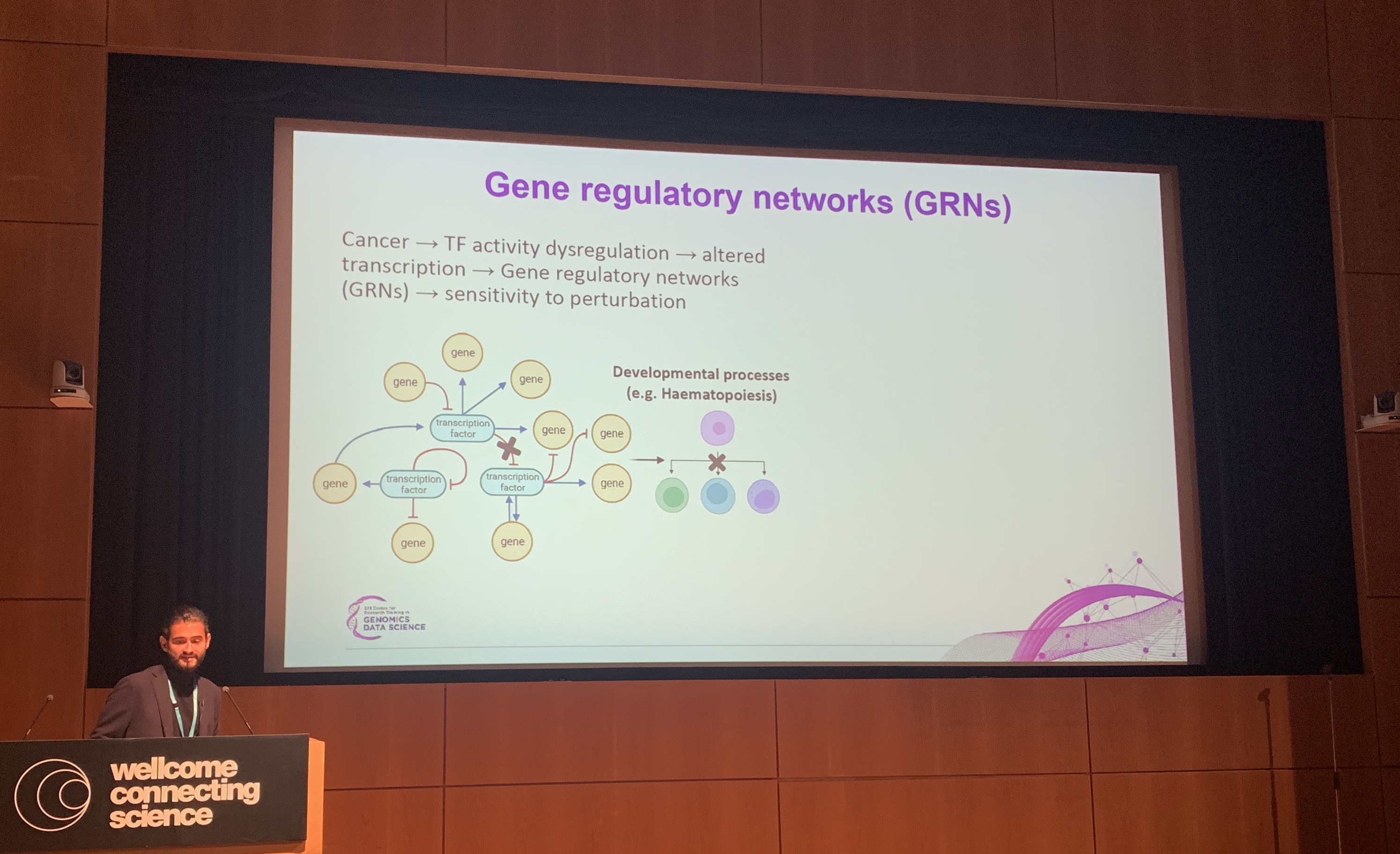 Cosmin presenting at CRISPR22